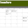 Calendario de actividades en noviembre